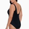 Swim Longitude | Piped Fan Tank Long Torso One Piece Swimsuit Colorblock