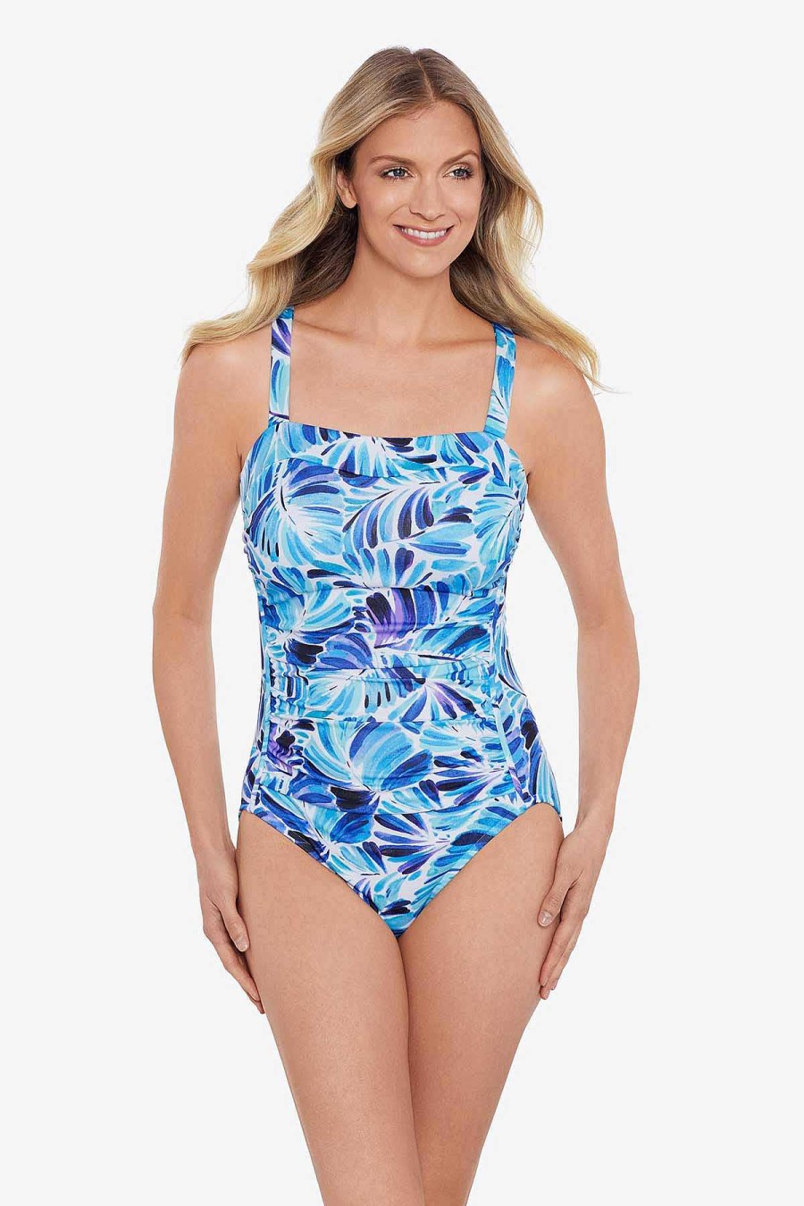 Swim Longitude | Shirred Front Panel Mio Tropic Calling Blue