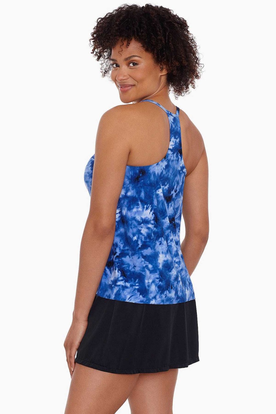 Swim Longitude | Bili Tankini Top Shibori Dream Blue