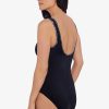 Swim Longitude | Zip Tank One Piece Swimsuit Binded Edge Black/White