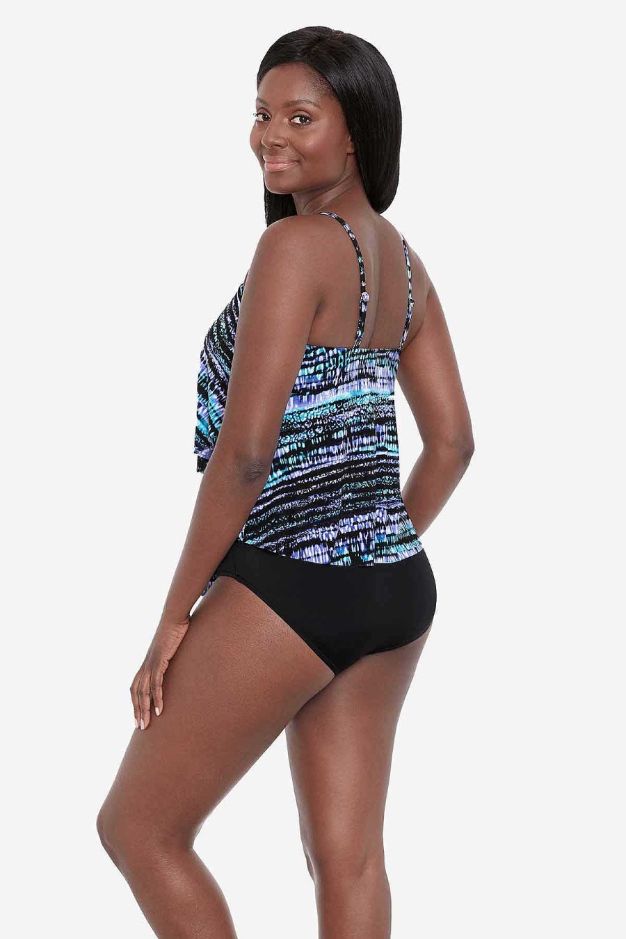 Swim Longitude | Ronnie Tankini Top Strata Cat Multi