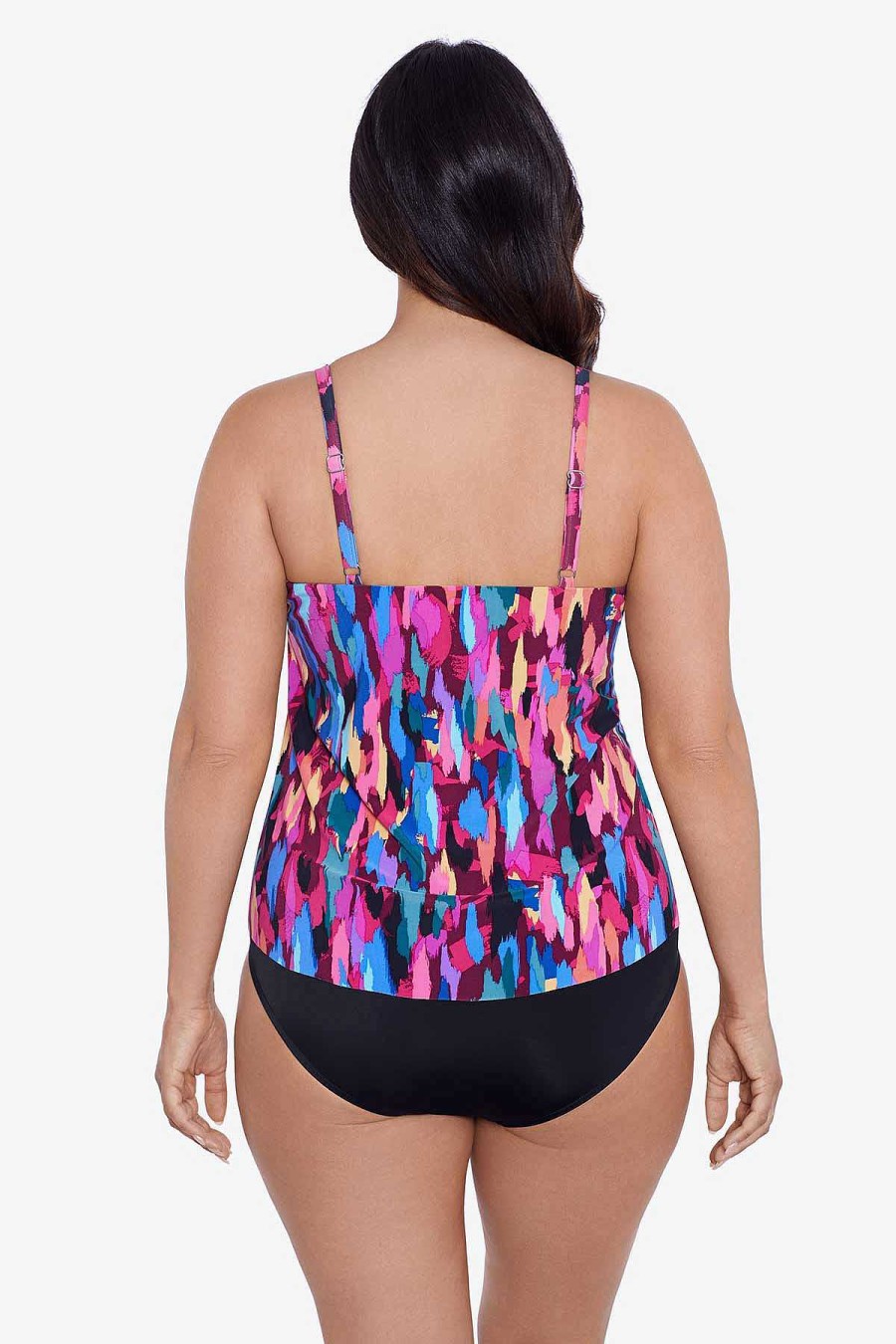 Swim Longitude | Hank Tankini Top Prisma-Flage Multi