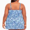 Swim Longitude | Plus Size Triple Tier Swim Dress Ocean Air Blue