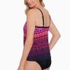 Swim Longitude | High Neck Tankini Top Biased View Black/Multi