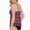 Swim Longitude | Knotted Flyaway Tankini Top Abstract Dot Black/Multi