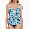 Swim Longitude | Triple Tier Fauxkini One Piece Swimsuit Ditsy Days Multi