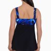 Swim Longitude | Tie Front Long Torso Swim Dress Infinite Shine Blue