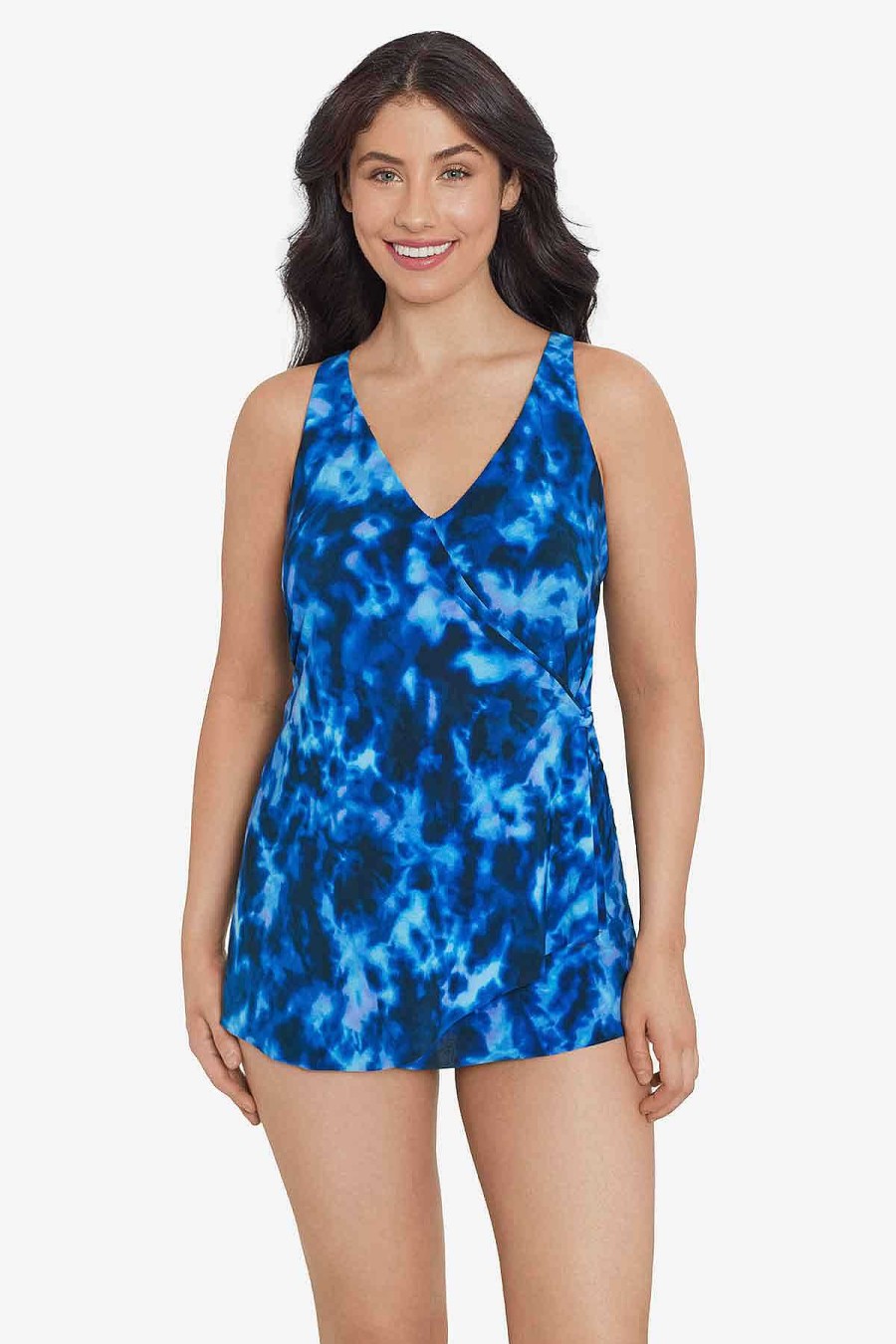 Swim Longitude | Lola One Piece Swimdress Rinca Rain Blue/Multi