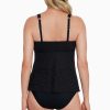 Swim Longitude | Triple Tier Tankini Top Shadow Prowl Black