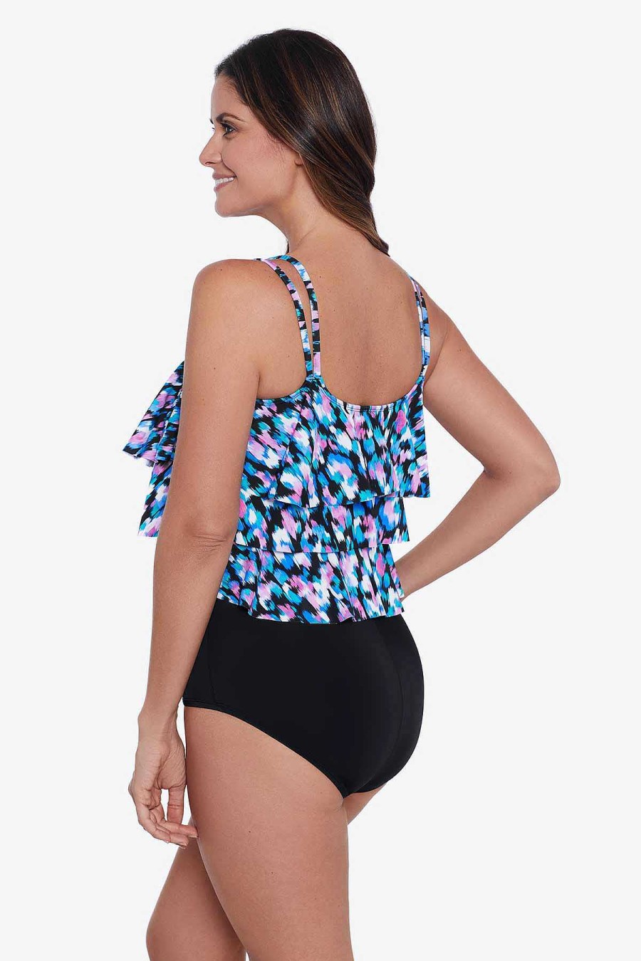 Swim Longitude | Triple Tier Fauxkini Eternal Flame Multi