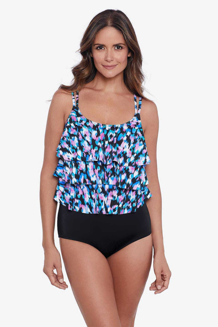 Swim Longitude | Triple Tier Fauxkini Eternal Flame Multi