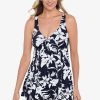 Swim Longitude | Bow Front Swimdress Nightshade Black/White