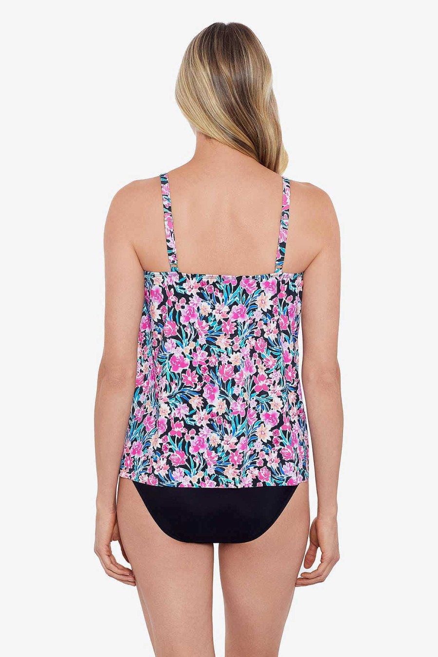 Swim Longitude | Asymmetrical Flounce Tankini Florentine Multi