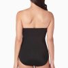 Swim Longitude | Double Drape Bandeau Long Torso One Piece Swimsuit Bombay