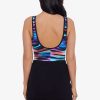 Swim Longitude | Scoop Neck Run Around One Piece Swimsuit Rainbow Shadow Multi