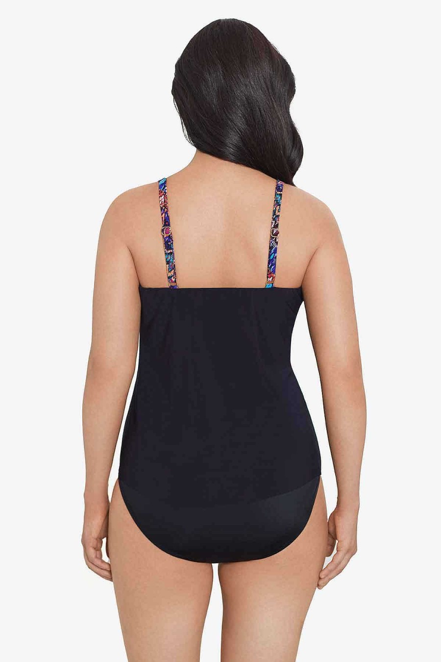 Swim Longitude | Hank Tankini Top Cornered Multi