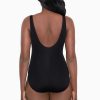 Swim Longitude | Fan Tank Long Torso One Piece Swimsuit Colorblock Multi