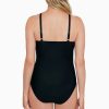 Swim Longitude | High Neck Mesh Insert Mio One Piece Swimsuit Batik Charm Black/Ivory