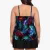 Swim Longitude | Plus Size Hank Tankini Top Rainforest Woodcut Multi