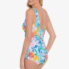 Swim Longitude | Ruffle Neck Girl Leg Tropical Breeze Multi