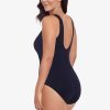 Swim Longitude | Mesh Scoopback Highneck Long Torso One Piece Swimsuit Colorblock Black/White