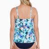 Swim Longitude | Handkerchief Hem Tankini Top Graphic Garden Multi