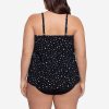 Swim Longitude | Plus Size Hank Tankini Top Galaxy Dot Blue/Black