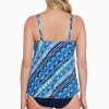 Swim Longitude | Pleated Front Tankini Top Swift Charm Navy/Multi