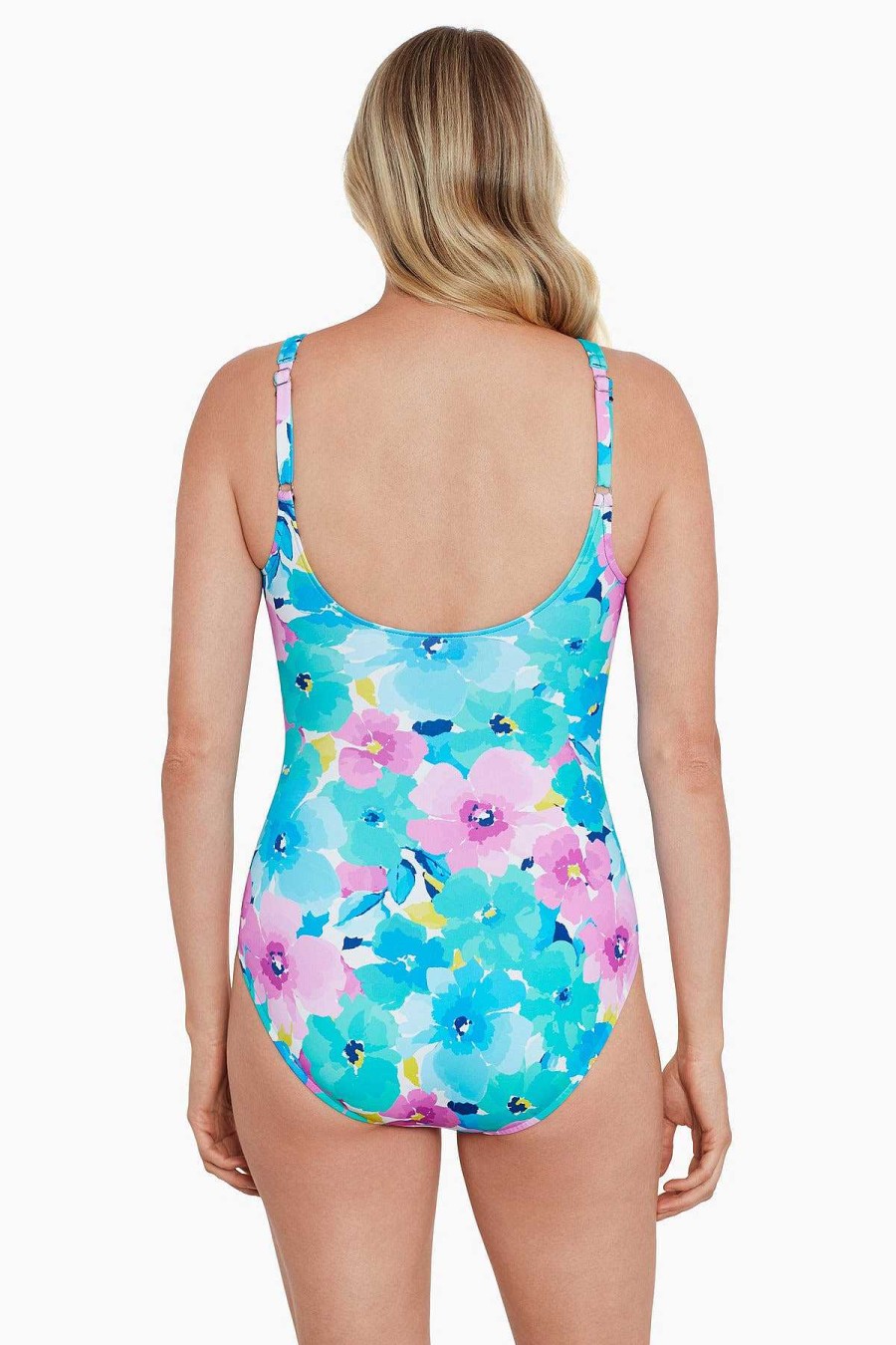 Swim Longitude | Twist Mio One Piece Swimsuit Hidden Garden Multi