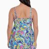 Swim Longitude | Empire Princess Seam Swim Dress Paisley Seas Multi