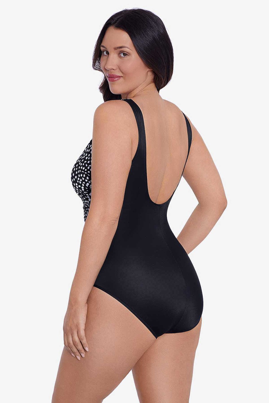 Swim Longitude | New Jean One Piece Swimsuit Funfetti Black/White