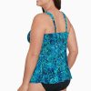 Swim Longitude | Plus Size Lily Tankini Top Ocean Serpent Blue