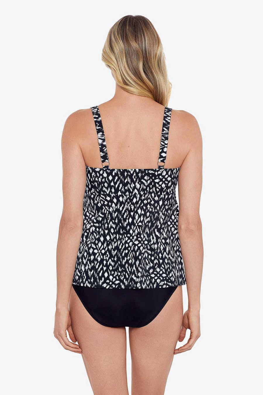 Swim Longitude | Triple Tier Tankini Komodo Island Black