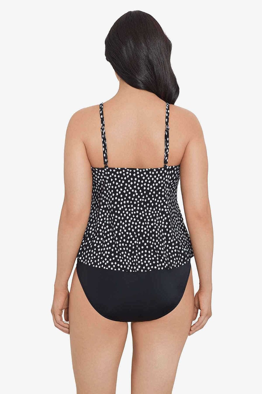 Swim Longitude | Rachel Tankini Top Funfetti Black/White