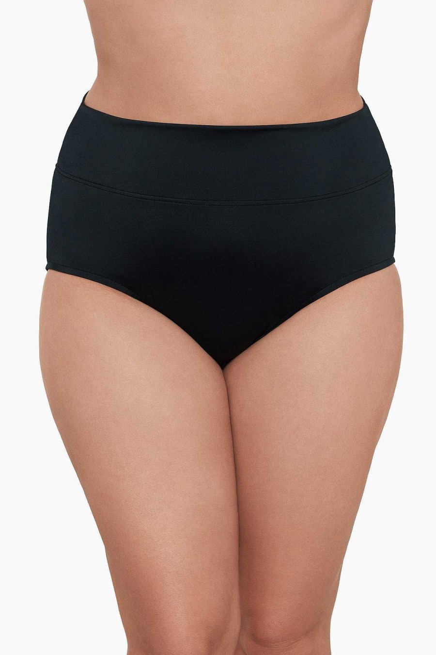 Swim Longitude | Plus Size Yoke Top Brief Swim Bottom