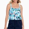 Swim Longitude | Romper W/ Pockets One Piece Swimsuit Graphic Garden Multi