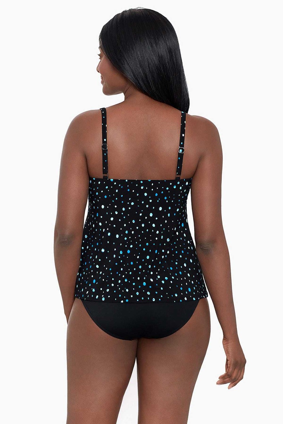 Swim Longitude | Cara Tankini Top Galaxy Dot Blue/Black