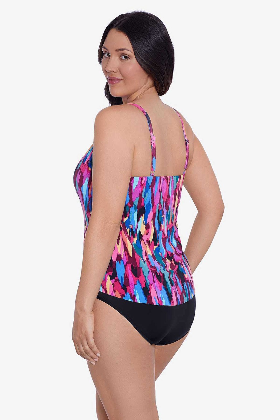 Swim Longitude | Hank Tankini Top Prisma-Flage Multi