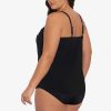 Swim Longitude | Plus Size Hank Tankini Top Fern Delight Black/Multi