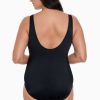 Swim Longitude | Ruffle Surplice Long Torso One Piece Swimsuit Ferntasy Multi