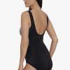 Swim Longitude | Scoop Neck Tank One Piece Swimsuit Sharp Therapy Black/White