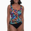 Swim Longitude | Sash Tank Long Torso One Piece Swimsuit Sparkler Multi