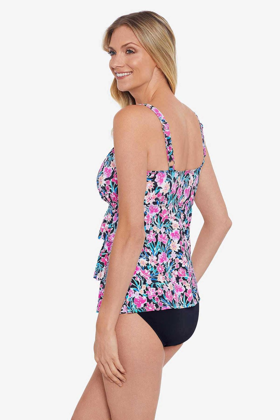 Swim Longitude | Triple Tier Fauxkini Florentine Multi