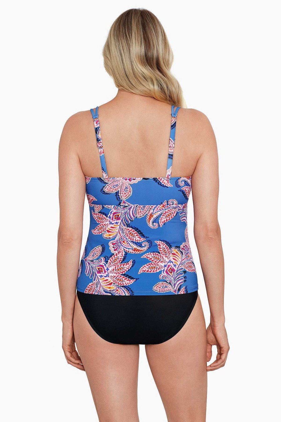 Swim Longitude | Cross Over Tankini Top Balinese Summer Multi