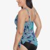 Swim Longitude | Brianna One Piece Swimdress Peaceful Paisley Blue/Multi