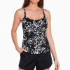 Swim Longitude | Lily Farrah Romper One Piece Swimsuit Water Lily Black/White