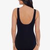 Swim Longitude | Scoop Tank One Piece Swimsuit Going In Circles Pink