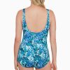 Swim Longitude | Shirred Front Girl Leg One Piece Swimsuit Floral Frenzy Multi