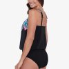 Swim Longitude | Shirred Neck Blouson Underwire With Bra Back On The Fence Black/Multi