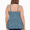 Swim Longitude | Plus Size V-Neck Tankini Top Tile Play Multi